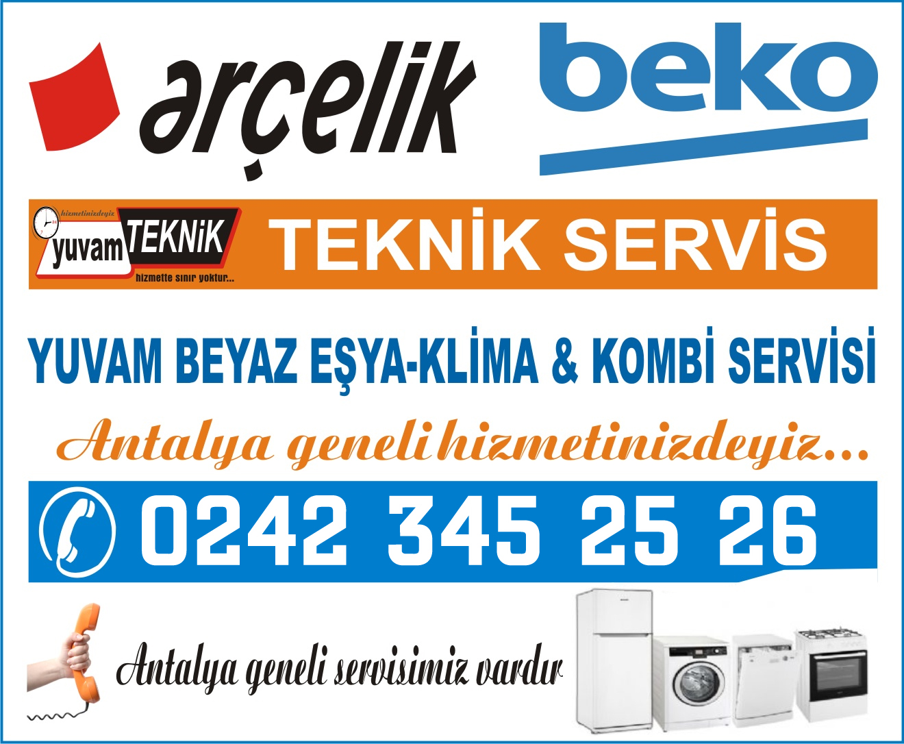 antalya kepez muratpaşa konyaaltı arçelik beko servisi