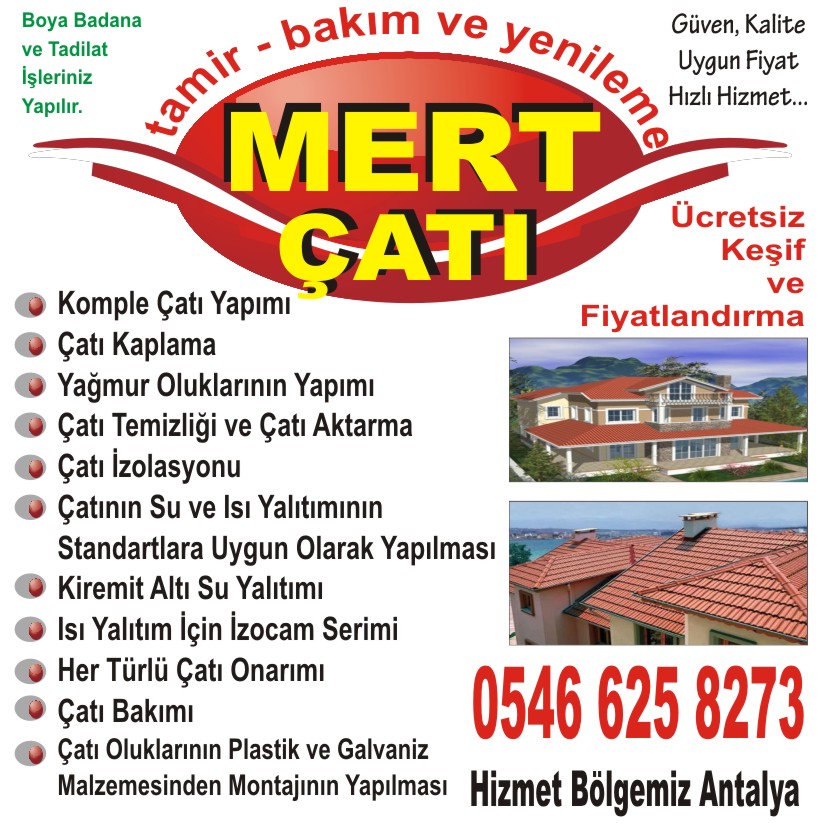 antalya çatı firmaları şirketleri muratpaşa